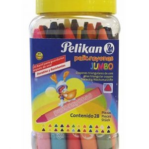 PELICRAYON EN BOTE JUMBO TRIANGULAR  C28PZAS PELIKAN