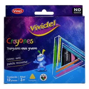 CRAYON EXTRAGRUESO TRIANGULAR C12 VIVIDEL VINCI (C000)