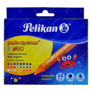 CAJA DE PELICRAYONES JUMBO REDONDOS C24PZAS PELIKAN