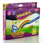 CAJA DE CRAYONES EXTRAGRUESO REDONDOS C24PZAS VIVIDEL VINCI