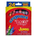 CAJA DE CRAYONES JUMBO REDONDOS C 24PZAS CY006 BACO