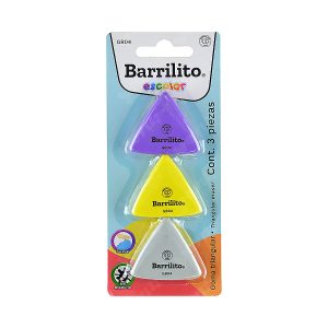 BORRADOR TRIANGULAR C4PZAS NEON GB04 BARRILITO (C047)