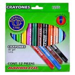 CAJA DE CRAYONES GIRABLE DE GEL 12CG C12PZAS BARRILITO
