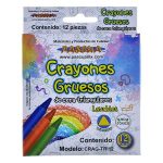 CRAYON GRUESO CERA C12PZAS TRIANGULAR CRAG-TRI12 PASCUA (B078)