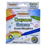 CRAYON GRUESO CERA C24PZAS TRIANGULAR CRAG-TRI24 PASCUA (B078)