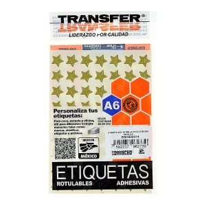 PLANILLA ETIQUETA (189) ESTRELLA ORO CHICA TRANSFER (B000)