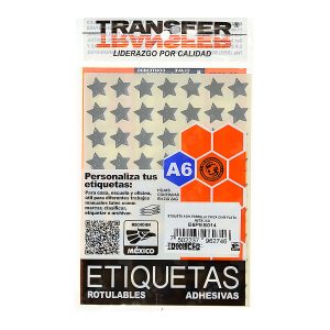 PLANILLA ETIQUETA (189) ESTRELLA PLATA CHICA TRANSFER (B000)