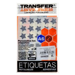 PLANILLA ETIQUETA (105) ESTRELLA PLATA GRANDE TRANSFER (B000)