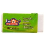 BORRADOR ESCOLAR SUAVE BLANCO LEONCITO