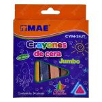 CRAYON JUMBO TRIANGULAR 24PZAS CYM-24JT MAE (B025)