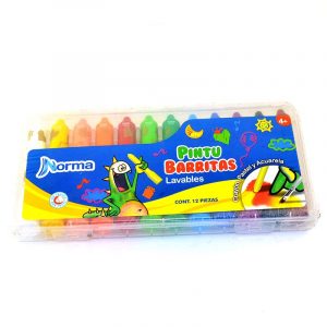 CRAYON PINTU BARRITAS LAVABLES 12PZAS NORMA