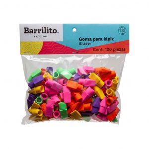 BLISTER DE GOMA PARA LAPIZ GO100 COLORES VARIOS BARRILITO